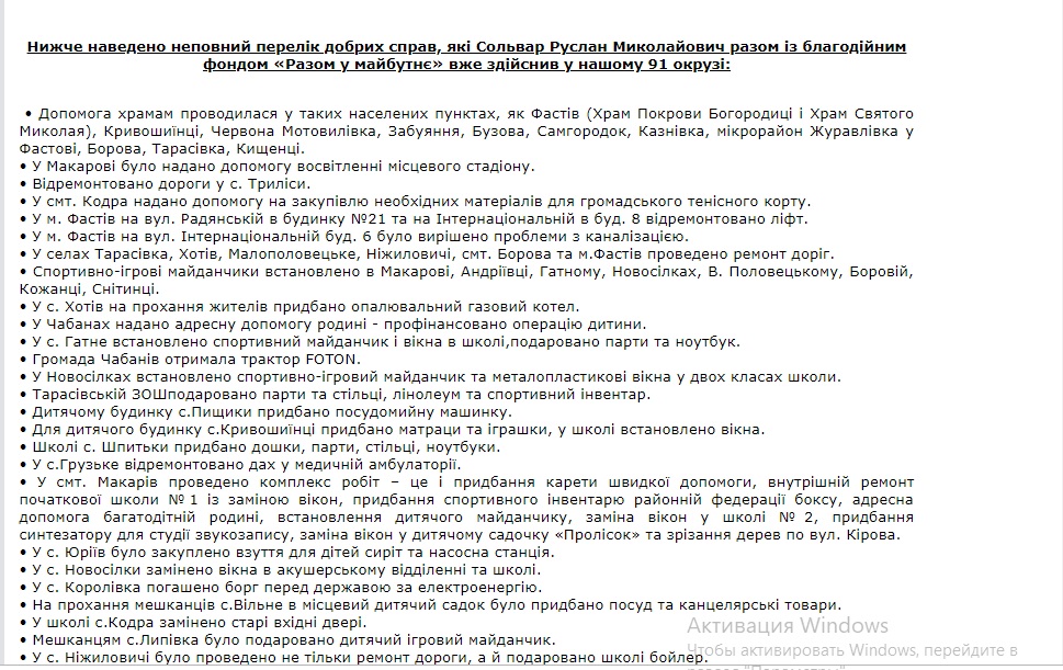 15 01 2019 blagodiyniy spysok 1 fondy Kyivshchyna