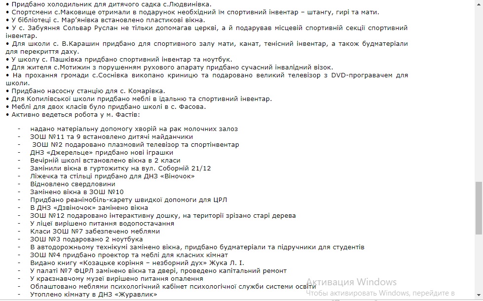 15 01 2019 blagodiyniy spysok 2 fondy Kyivshchyna