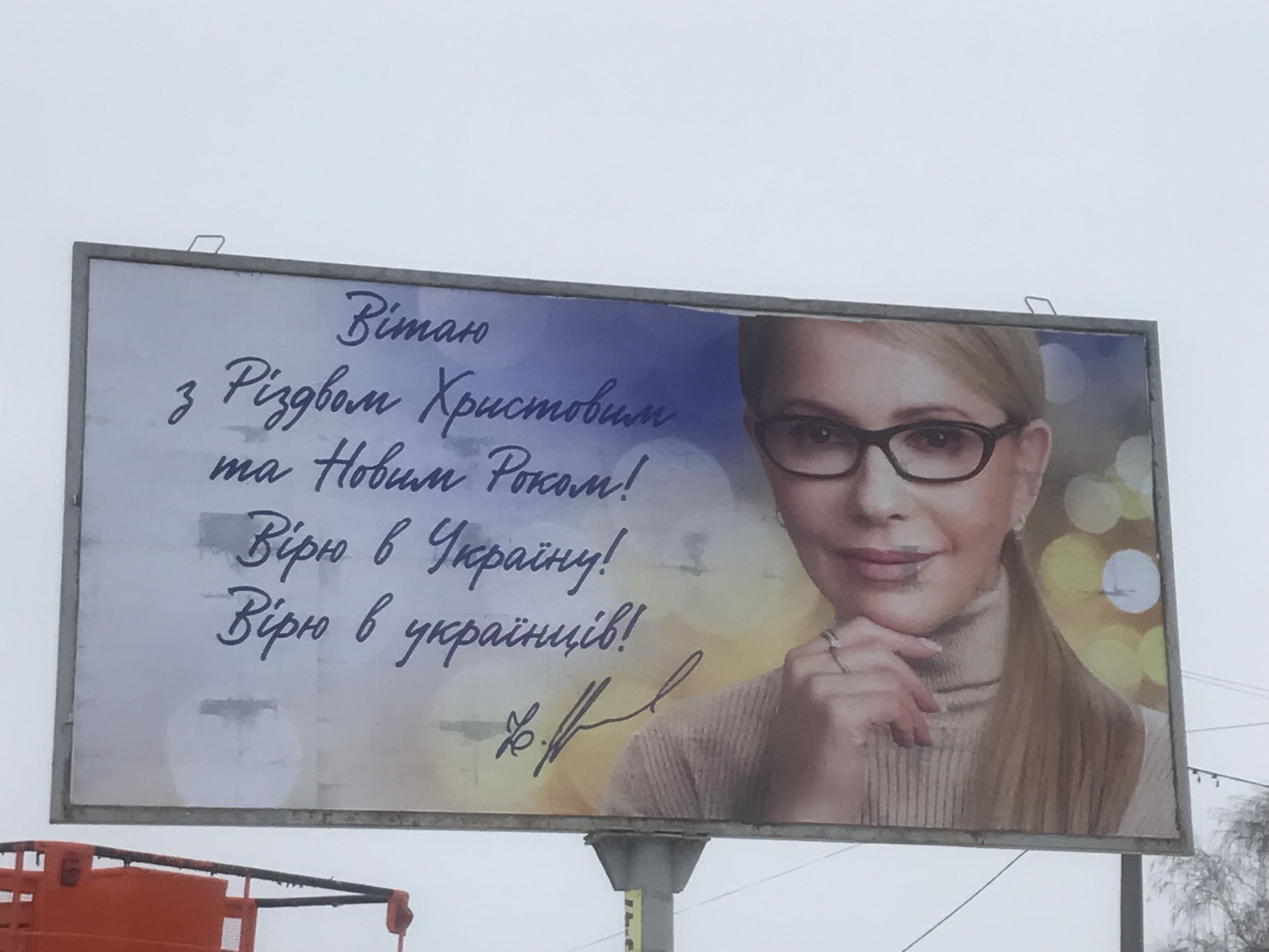 26 01 2019 Tymoshenko agitaciya bord Boguslav Kyivska obl